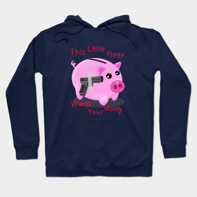 Evil Piggybank Hoodie by DrawAHrt